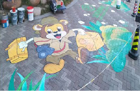 阜宁县夏季画地面彩绘会遇到的问题