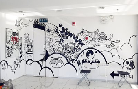 阜宁县手绘墙并非传统涂鸦。